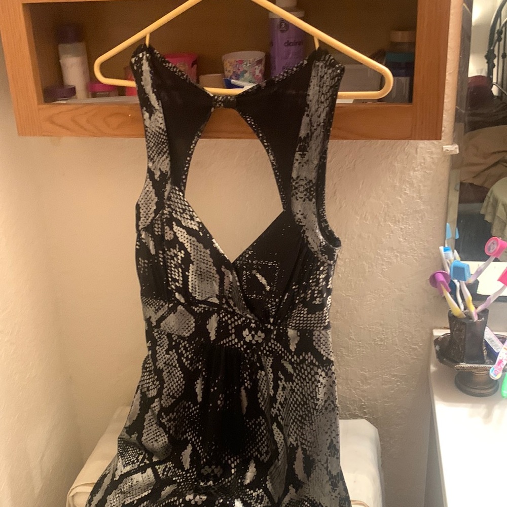 A blouse dress or mini dress